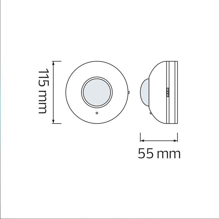 Датчик FOCUS білий HOROZ ELECTRIC 088-001-0001-010