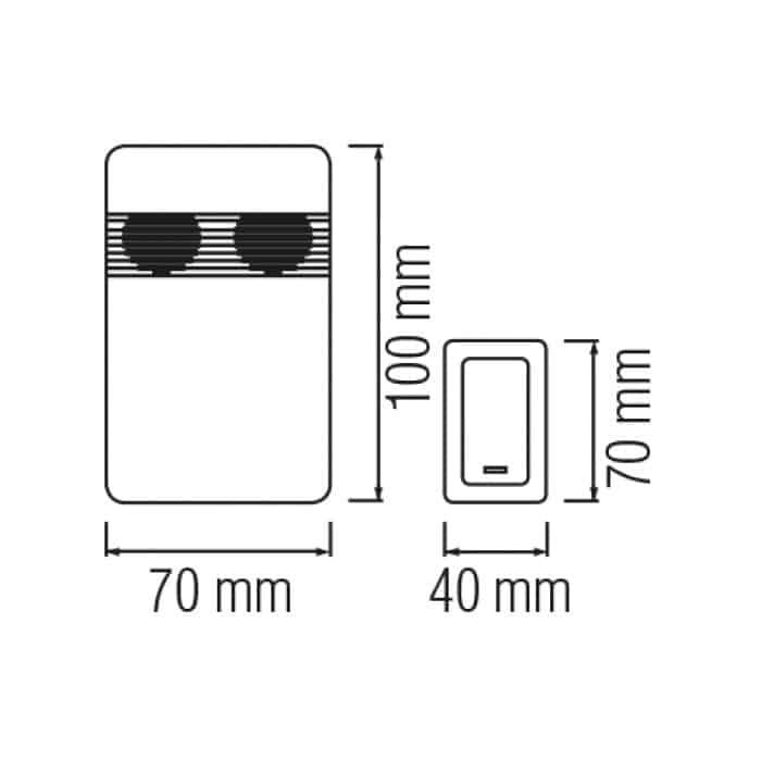 Дзвінок SOLID безпровідний HOROZ ELECTRIC 086-001-0002-010