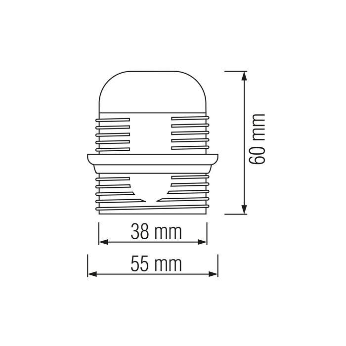 Патрон пластиковий з юбкою Е27 білий HOROZ ELECTRIC 094-002-0001-010, фото 1