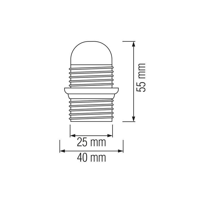 Патрон пластиковий з юбкою Е14 білий HOROZ ELECTRIC 094-002-0004-010, фото 1