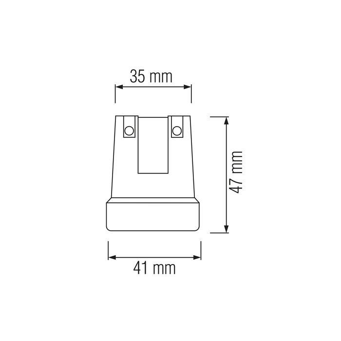 Патрон керамічний E27 HOROZ ELECTRIC 094-003-0002-010, фото 1