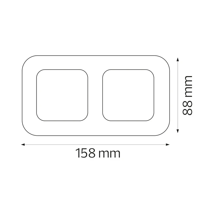 Рамка 2-на срібло ELA HOROZ ELECTRIC 112-007-0012-020