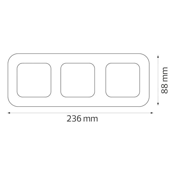 Рамка 3-на золото ELA HOROZ ELECTRIC 112-007-0013-030