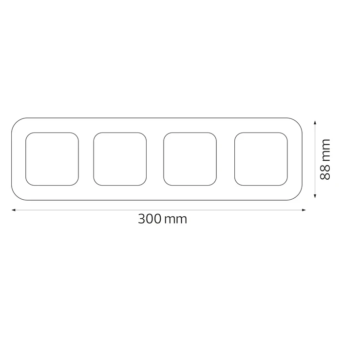Рамка 4-на золото ELA HOROZ ELECTRIC 112-007-0014-030