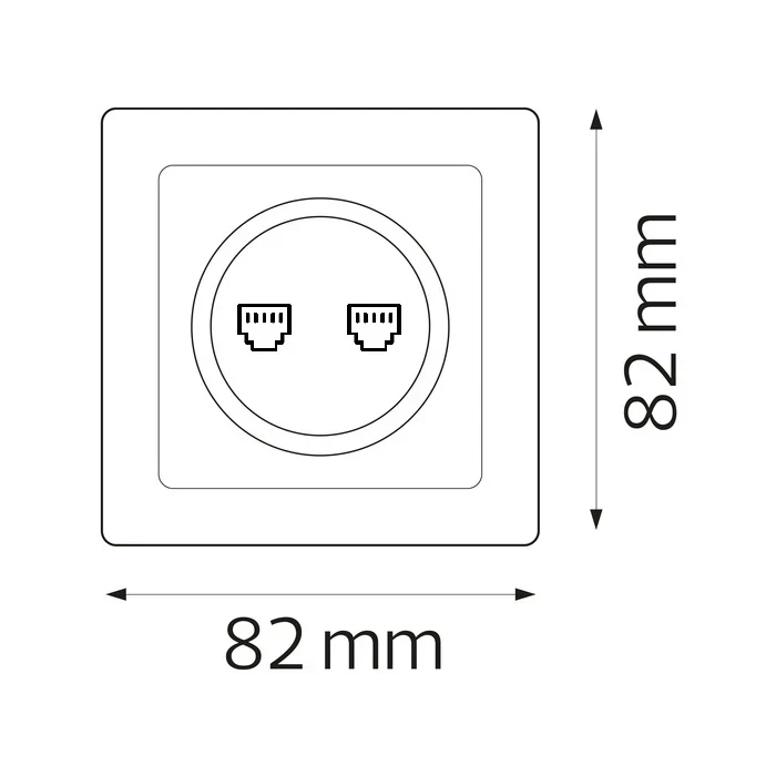 Розетка комп'ютер+телефон TINA HOROZ ELECTRIC 112-005-0016-010