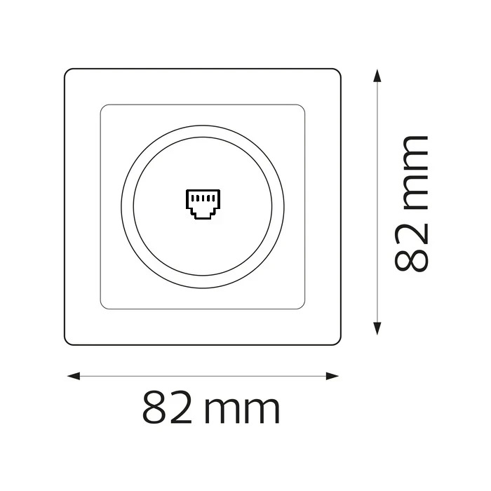 Розетка телефонна біла TINA HOROZ ELECTRIC 112-005-0011-010