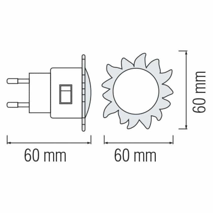 Нічник led REX білий HOROZ ELECTRIC 085-001-0002-010