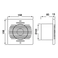 Вентилятор 12W (10 см) HOROZ ELECTRIC 500-000-100
