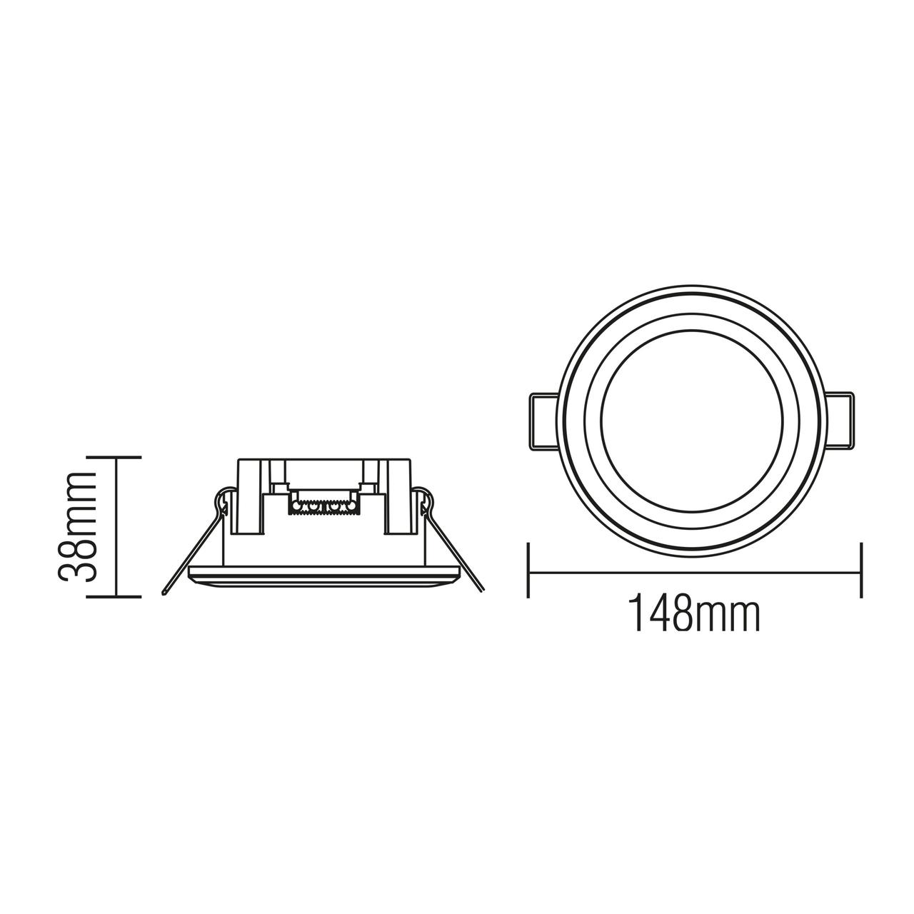 Світлодіодний світильник вбудований LED PARKER-12 12W 4200K чорний HOROZ ELECTRIC 016-071-0012-020, фото 1