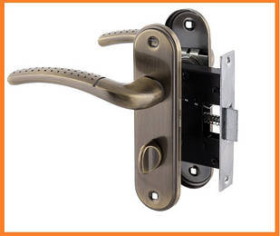 Ручка-Засувка Міжкімнатна WC 50mm 15-01 "точка"АВ (бронза)