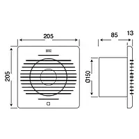 Вентилятор 20W (15 см) HOROZ ELECTRIC 500-000-150