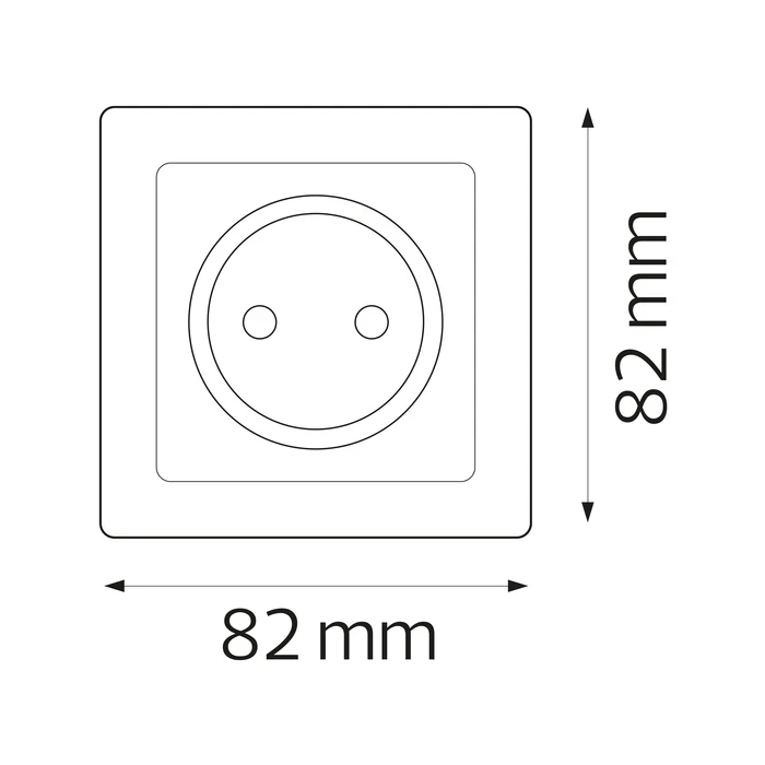 Розетка з заземленням з кришкою біла TINA HOROZ ELECTRIC 112-005-0010-010