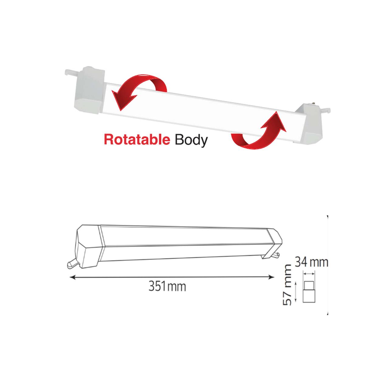 Світлодіодний світильник трековий лінійний CENOVA-20 20W чорний HOROZ ELECTRIC 018-033-0020-020, фото 1