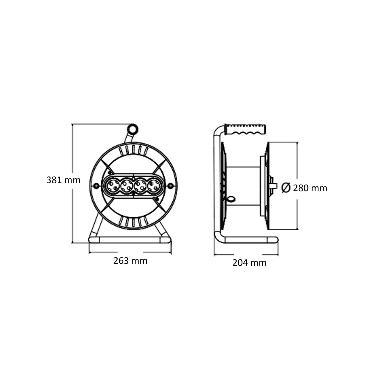 Котушка з кабелем NEW 30м з заземленням HOROZ ELECTRIC 310-030-101, фото 1