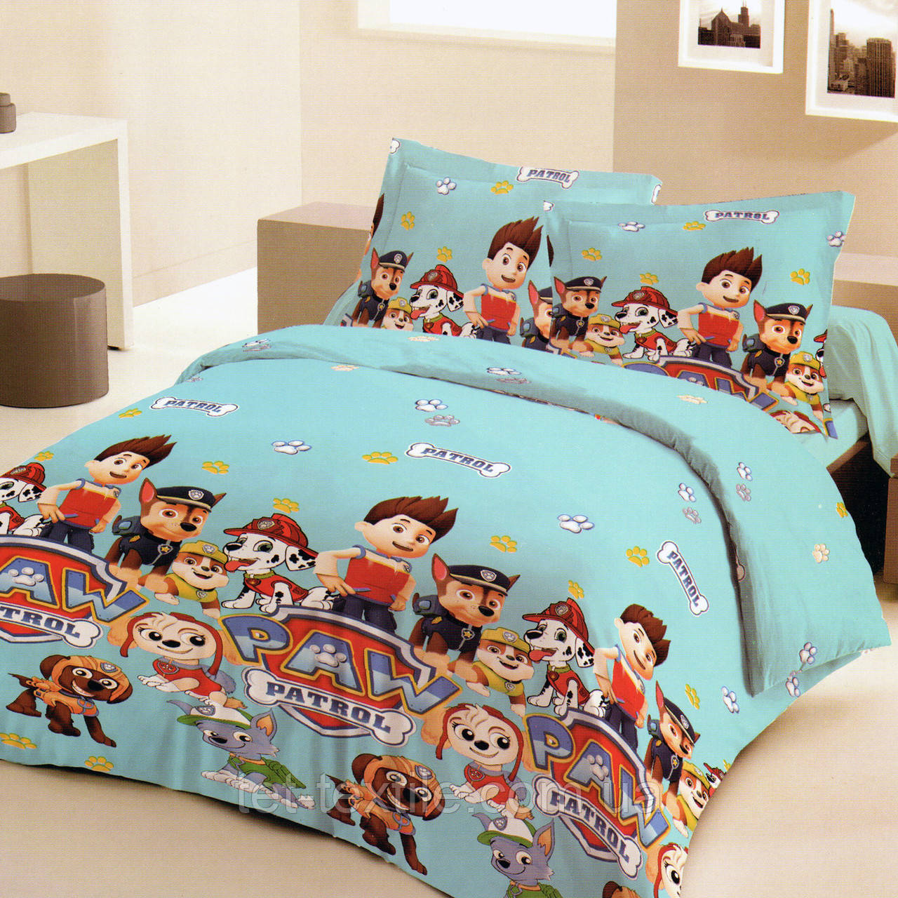 Дитяча постільна білизна ТЕТ Щенячий патруль 100% бавовна (м'яка упаковка)
