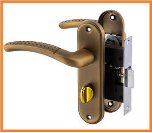 Ручка-Засувка Міжкімнатна WC 50mm 15-01 "точка" MCF (кофе)