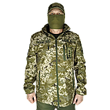 Куртка штормовка тактична в камуфляжі ММ-14 з тканини Сантана бондинг, фото 2