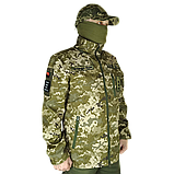 Куртка штормовка тактична в камуфляжі ММ-14 з тканини Сантана бондинг, фото 10