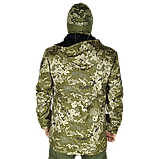 Куртка штормовка тактична в камуфляжі ММ-14 з тканини Сантана бондинг, фото 4