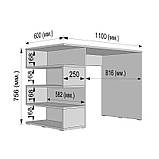 Стіл письмовий з полицями, комп'ютерний стіл G00185, фото 2