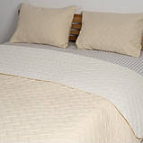 Покрывало 220*240 ЄВРО разміру ТЕП "VINTAGE" 220x240 Цвет - Молочний. Повномірне покривало, фото 2