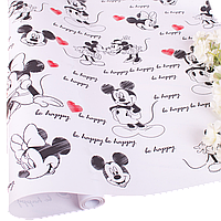 Подарунковий папір 70 см х 10 м "Мінні Маус на білому"