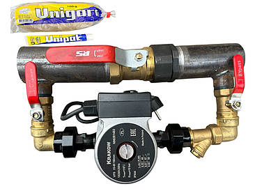 Байпас у зборі  2" (ДУ 50) з краном короткий (400 мм)