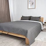 Покрывало 220*240 ЄВРО разміру ТЕП "VINTAGE" 220x240 Цвет - Сірий. Повномірне покривало, фото 2