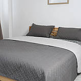 Покрывало 220*240 ЄВРО разміру ТЕП "VINTAGE" 220x240 Цвет - Сірий. Повномірне покривало, фото 5
