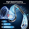 Портативний шийний вентилятор Dnenellr, 3-швидкісний шийний вентилятор, 360° охолодження, USB-перезаряджається, фото 4