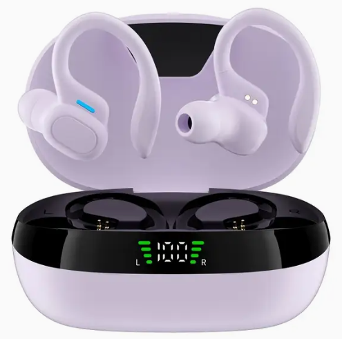 Вакуумні bluetooth-навушники Ture TWS для спорту Фіолетові