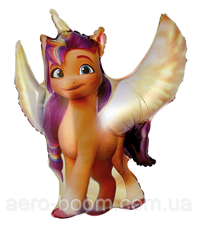 Фольгована кулька Flexmetal 34"(87х86 см) "My Little Pony | Мій маленький поні" Санні, фото 1