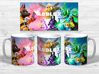 Чашка с принтом "Роблокс"