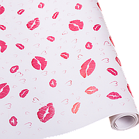 Подарунковий папір 70 см х 10 м "Губи"