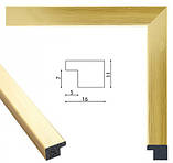 Рамка 30х40. Золото.Профіль 16 мм Для оформлення картин,вишивок, фото 2