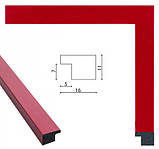 Рамка А4 (297х210).Рамка пластикова 16 мм.Червоний металік. Для картин, фото, вишивок, фото 2