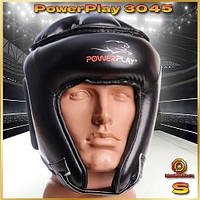 Боксерський шолом турнірний для змагань чорний PowerPlay 3045 розмір S