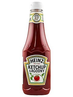 Кетчуп Heinz Лагідний, пласт. пляшка, 570г 10шт/ящ, Нідерланди