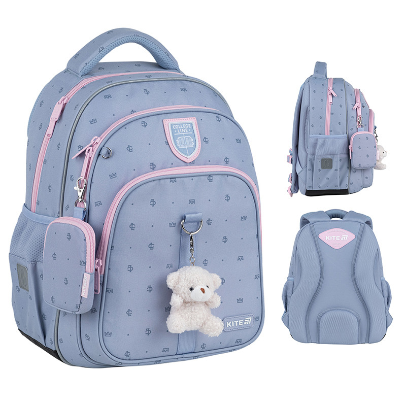 Рюкзак Kite Education 763M-1 College Line Girl 39x29,5x14,2 см, 15 л, 130-145 см