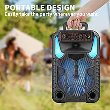 Портативна колонка BB1518 8-дюймовий караоке-апарат із мікрофоном, Amazon, Німеччина, фото 3