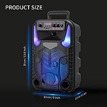 Портативна колонка BB1518 8-дюймовий караоке-апарат із мікрофоном, Amazon, Німеччина, фото 6