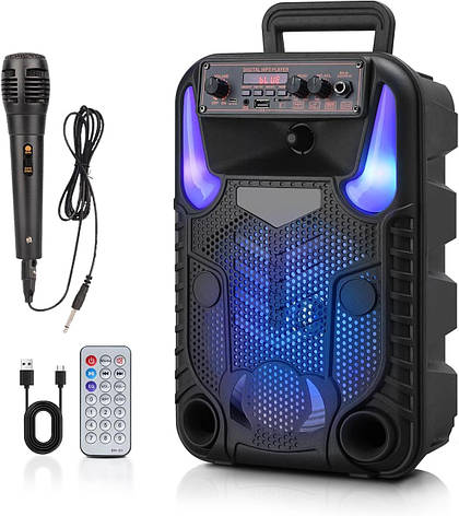 Портативна колонка BB1518 8-дюймовий караоке-апарат із мікрофоном, Amazon, Німеччина, фото 1