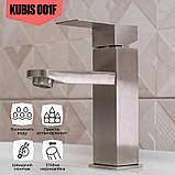 Смеситель для раковины Lidz Kubis 001F (k35) LDKUB001FNKS28534 Nickel, фото 3