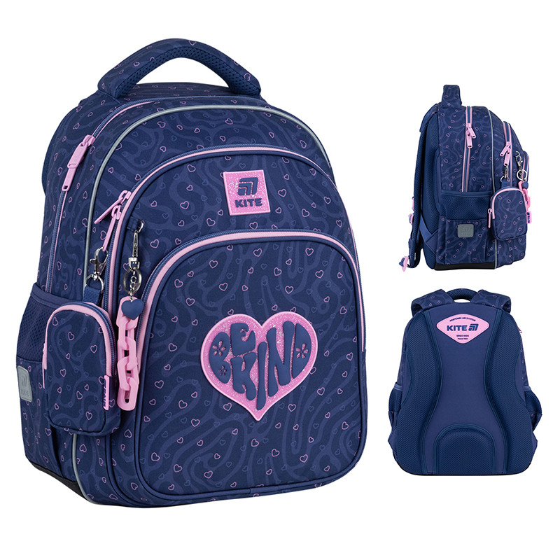 Рюкзак Kite Education 763M-4 Be Kind 39x29,5x14,2 см, 15 л, 130-145 см