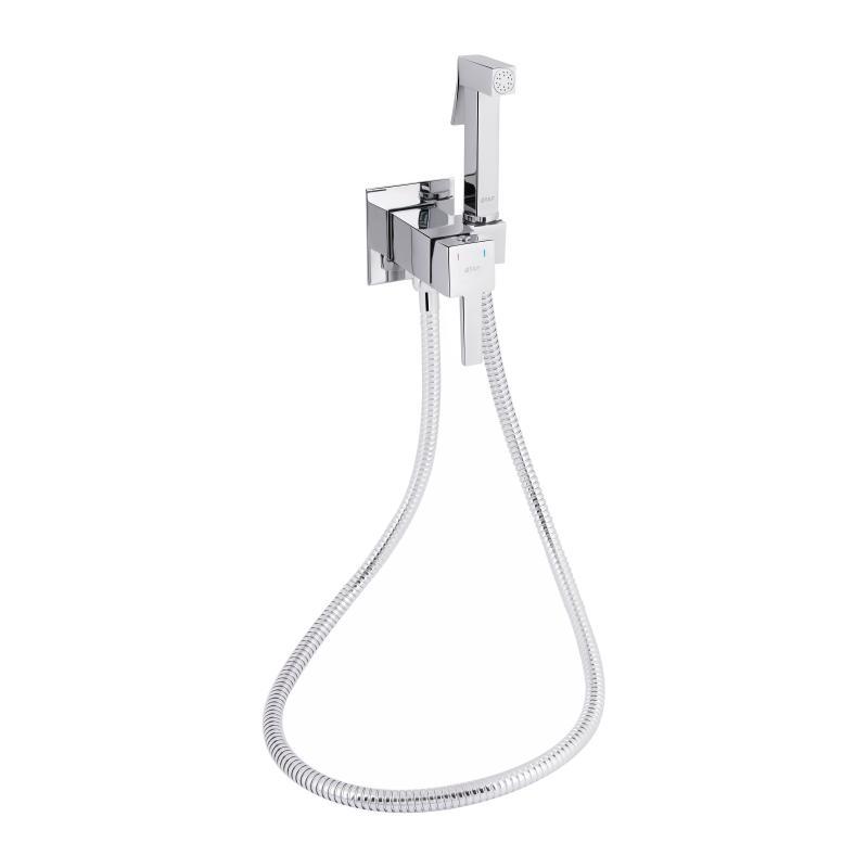 Набор для гигиенического душа Qtap Inspai-Varius прямоугольный QTINSVARCRMV00440201 Chrome, фото 1
