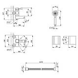 Смеситель для ванны Lidz Aria 006 с поворотным изливом (c душевым гарнитуром) (k35) LDARI006NKS34940 Nickel, фото 2