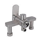 Змішувач для ванни Lidz Luna 005 (з душовим гарнітуром) (k35) LDLUN005NKS46093 Nickel, фото 4