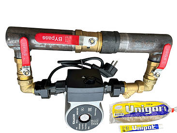 Байпас в зборі 1 1/2 (ДУ40) з краном короткий (390 мм)