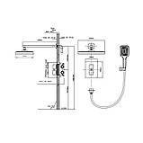 Душевая система универсальная Qtap Aquarius термостатическая скрытого монтажа на два потребителя QTAQA65T103NGC Chrome, фото 2