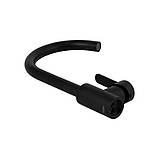 Змішувач для кухні Brinex Pure 015F U-образний  Black Matt BRIPUR015FBLM, фото 4